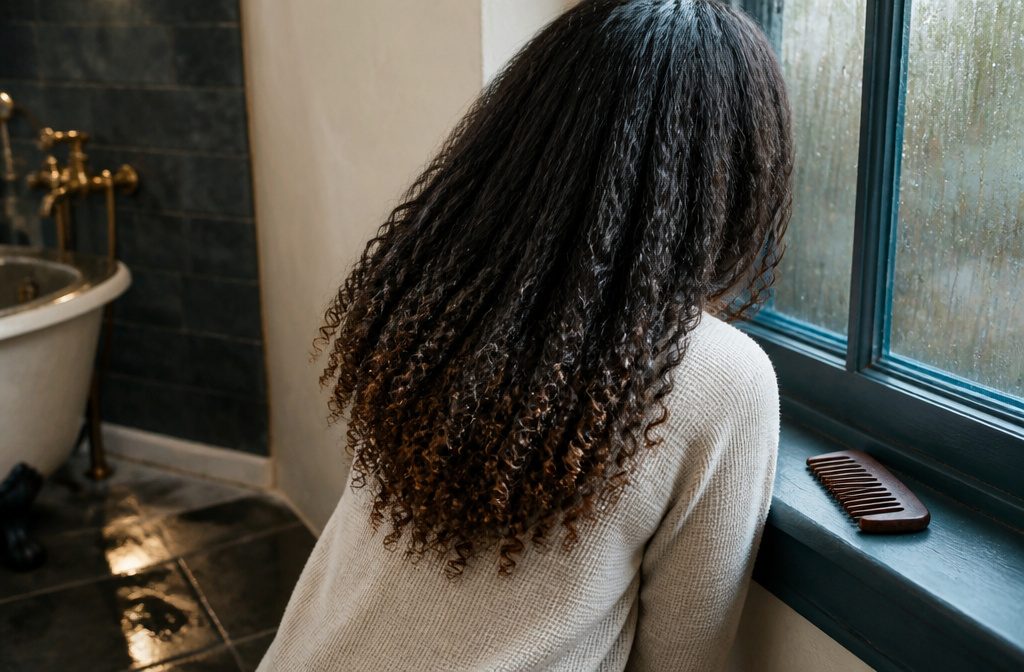 Hair shown in a photograph for an article about hair types