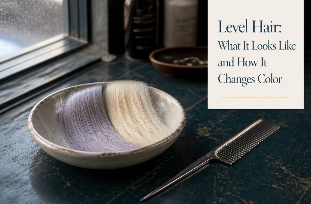 Pale blonde hair with a nearly white platinum tone