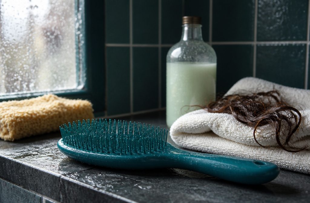 Ultimate Detangler brush with a broad head and solid handle